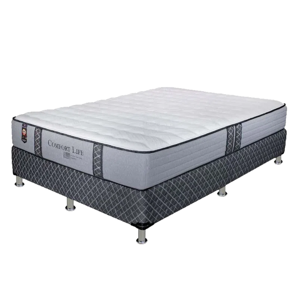 CAMA MATRIMONIAL BLACK ORTHOPEDIC COMFORT LIFE